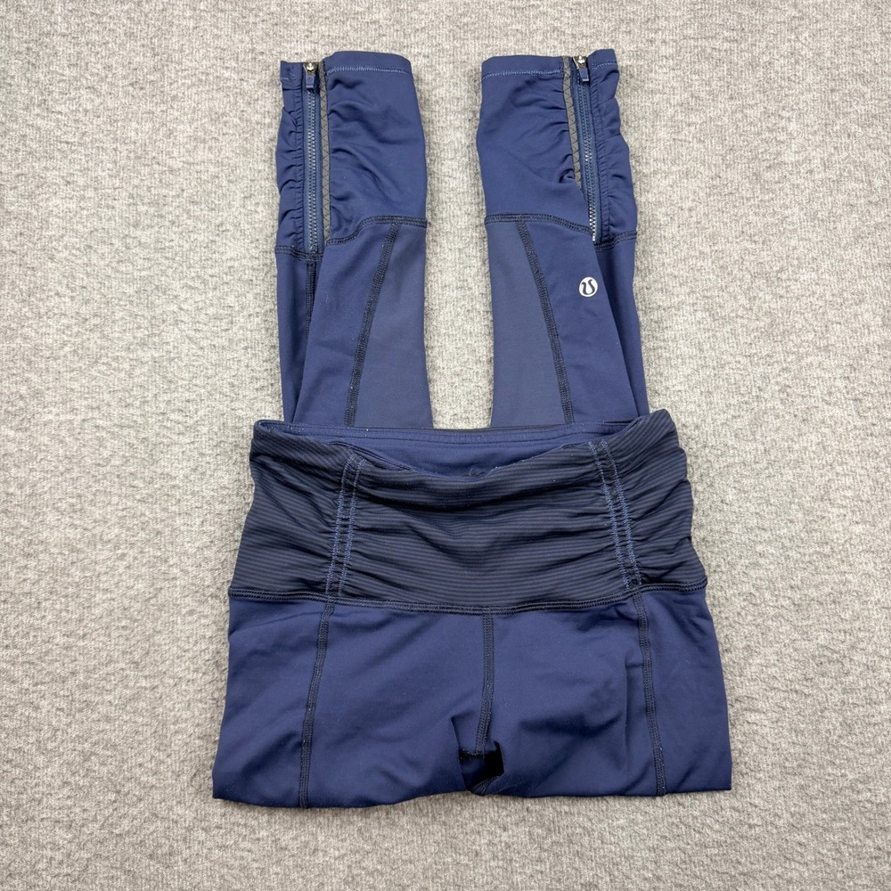 Lululemon Tight Stuff Tight 25" Navy Blue Running Leggings Women's Size 2